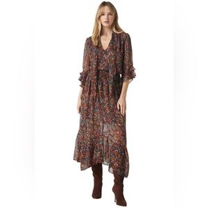 SOLD - Misa Los Angeles Agyness Skirt | Peacock Abstract | Small